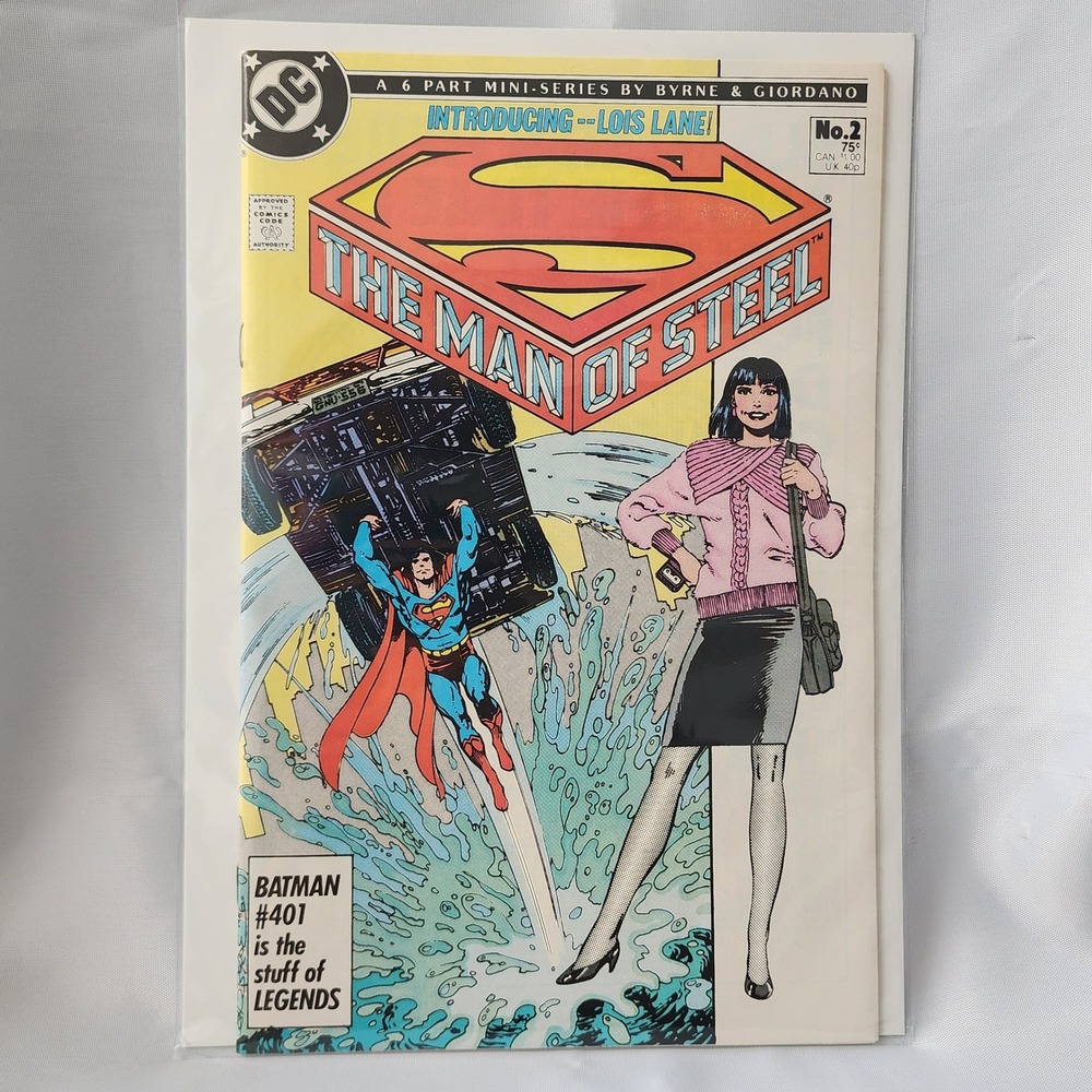 DC Comics Superman Man of Steel #2 1986 1st Lois Lane Byrne Giordano